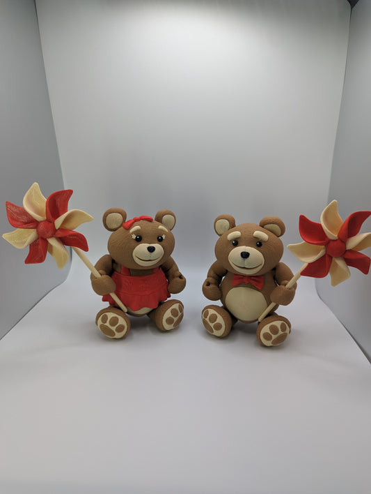 Teddy Bears w/Pinwheel