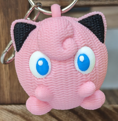 Knitted-style Pokémon keychains