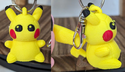 Knitted-style Pokémon keychains